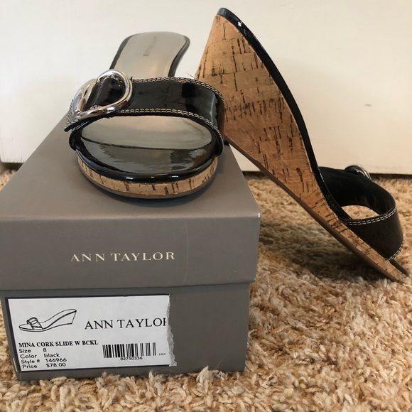 Ann Taylor Cork Wedge Sandals - Picture 1 of 4